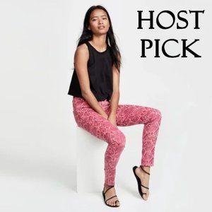 NWT J Brand neon pink snakeskin mid-rise skinny ankle jeans, 26